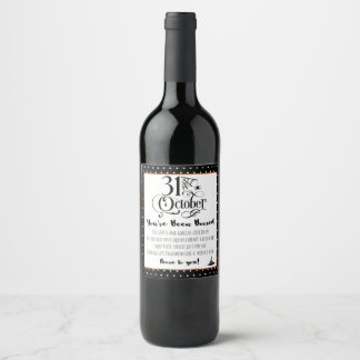 Du har fått Vin-etikett Vinflaska Etikett