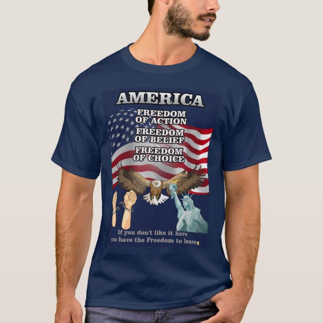 Du har friheten (digital målning) t shirt (Framsida)