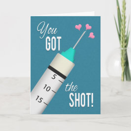 Du Har Grattisarna med Covid 19- vaccin Shot Helgkort
