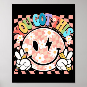 Du Har Groovy Smile Motivational TestDay Teac Poster