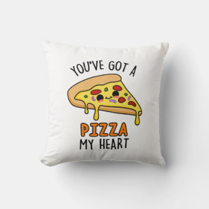 Du har Har A Pizza My Heart Funny Pizza Pun Kudde