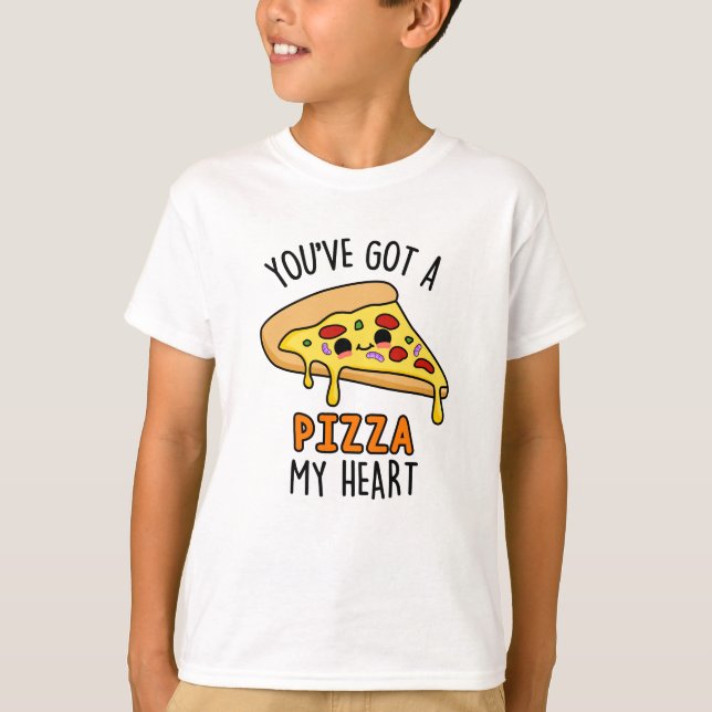 Du har Har A Pizza My Heart Funny Pizza Pun T Shirt (Framsida)
