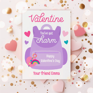 Du har Har Charm Keychain Valentine Classroom Card Inbjudningar