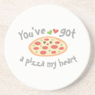 Du har Har en Pizza My Heart Cute Funny Kärlek Pun Underlägg