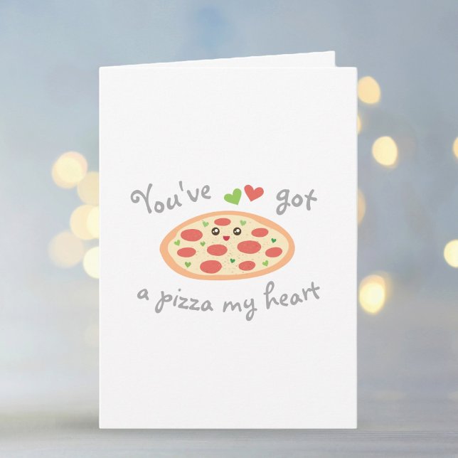 Du har Har en Pizza My Heart Funny Valentine Day Helgkort (Skapare uppladdad)
