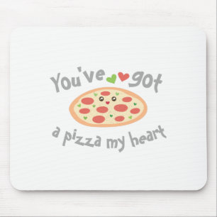 Du har Har en Pizza My Heart Lunt Punny Food Humor Musmatta