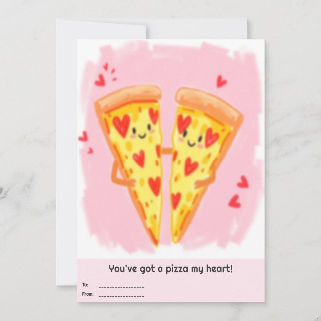 Du har Har en Pizza My Heart Valentine Day Julkort (Framsida)