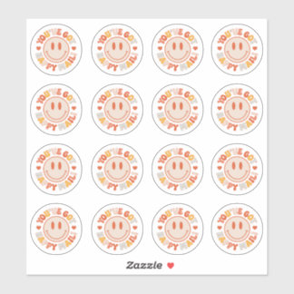 Du har Har Lycklig Mail Groovy Smile Sticker Lakan Klistermärken