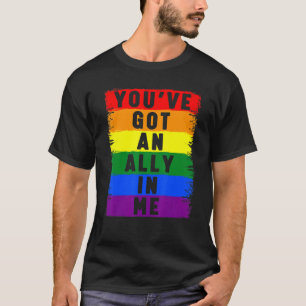 Du har Har och allierad i mig, Lesbisk Bisexual Pr T Shirt