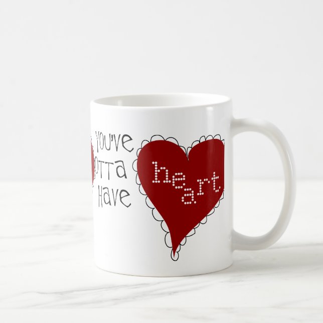 Du har har som har hjärtamuggen kaffemugg (Höger)