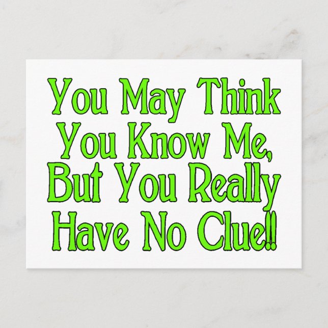 Du Har Ingen Aning Vykort (Framsida)