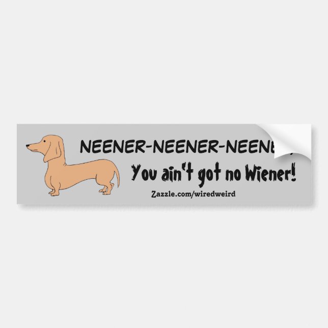 Du har inte har ingen Wiener! Bildekal (Framsidan)