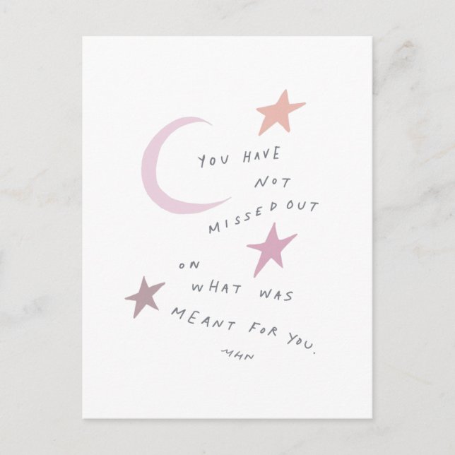 Du har inte missat vad du menade vykort (Framsida)