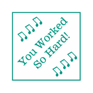"Du har jobbat så hårt!" Rekommendation Rubber Fri Självfärgande Stämpel