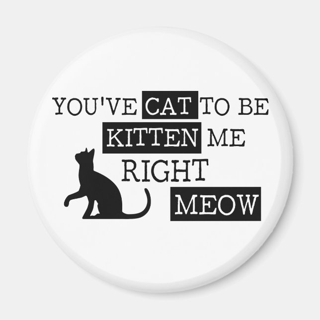 Du har katt att bli kattunge magnet (Framsidan)