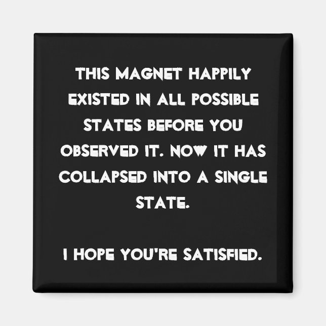 Du har kollapsat! Quantum Physics Humor Magnet (Framsidan)