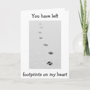DU HAR LÄMNAT FOTPRINCIPER PÅ MITT HEART-PERFEKT K HELGKORT