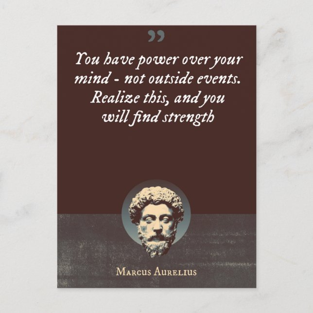 Du har makten över ditt sinne - inte yttre händels vykort (Framsida)