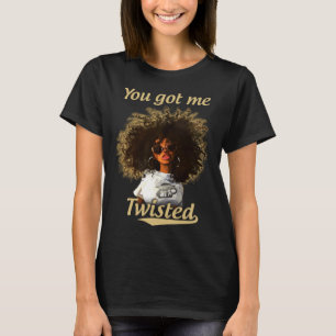 Du Har mig Twisted Natural Hair Locks Afro Black G T Shirt