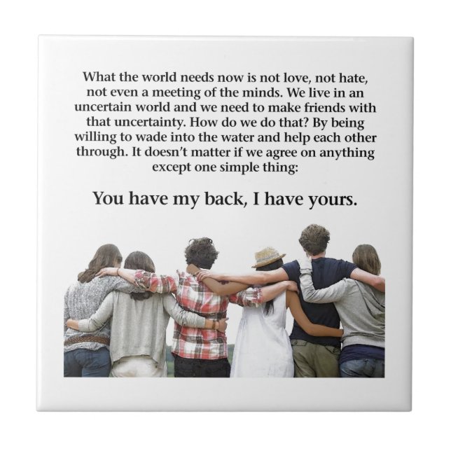 Du har min rygg, jag har din kakelplatta (Framsidan)