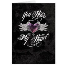 Du har mitt hjärt-Rosa-hälsningskort