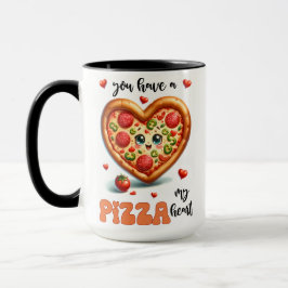 Du har mitt hjärta Pizza Cute Newlyweds Gift Mugg