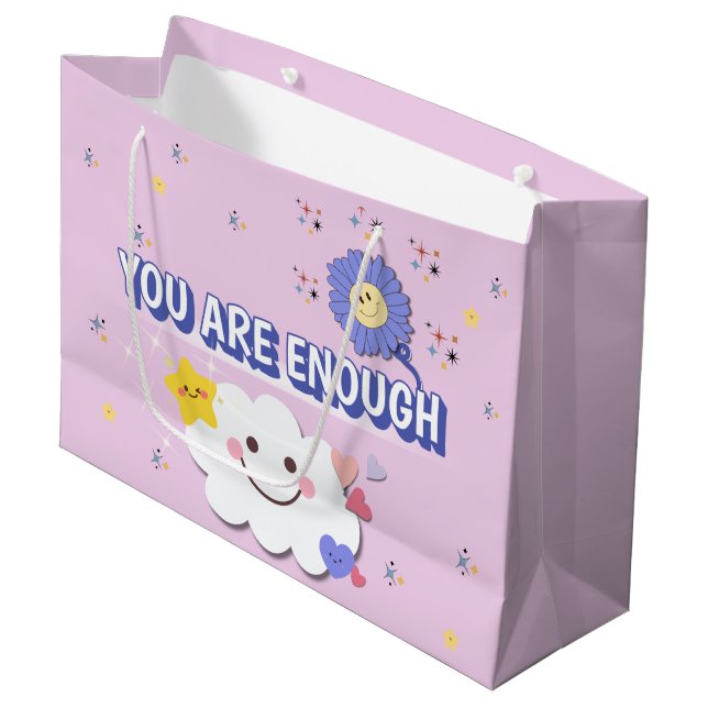 Du har nog med gift-väska - Cute Cloud och Flower (Framsidan Vinklad)