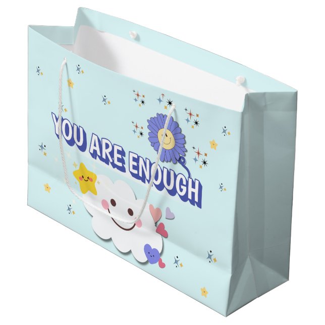 Du har nog med gift-väska - Cute Cloud och Flower (Framsidan Vinklad)