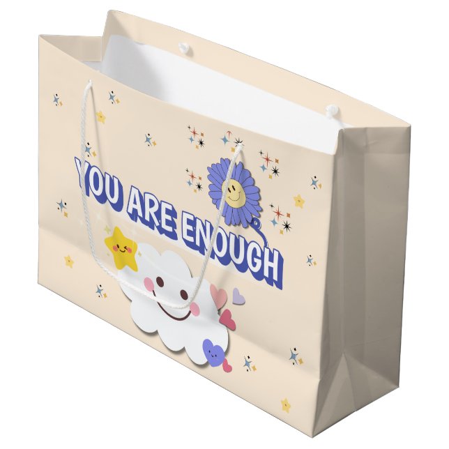 Du har nog med gift-väska - Cute Cloud och Flower (Framsidan Vinklad)