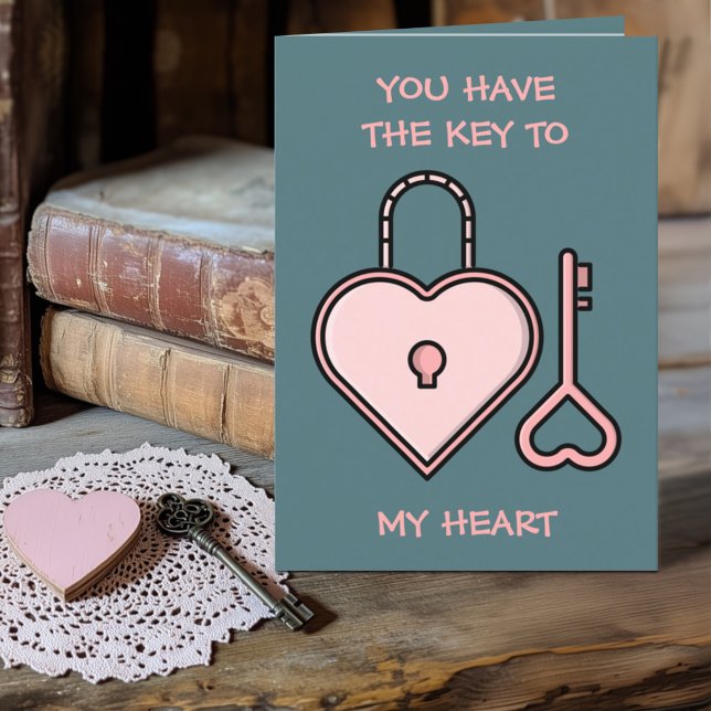 Du har Nyckel till mitt hjärta Valentine Helgkort (Skapare uppladdad)