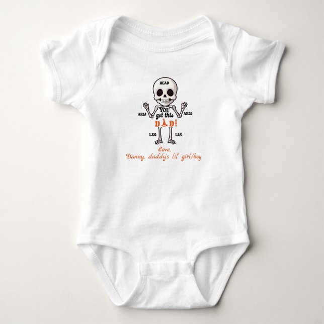 Du Har Pappa Cute Oktober Nyfödd Skeleton T Shirt (Framsida)