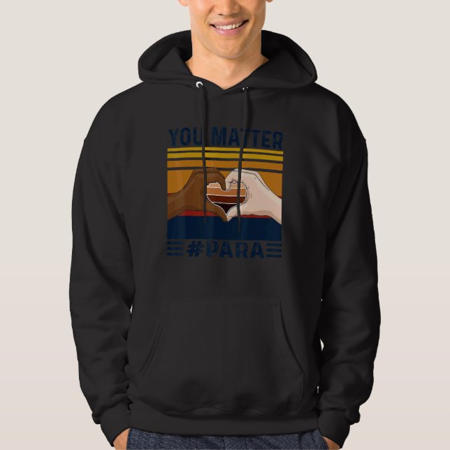 Du har para Heart Hand Vintage Hoodie (Framsida)