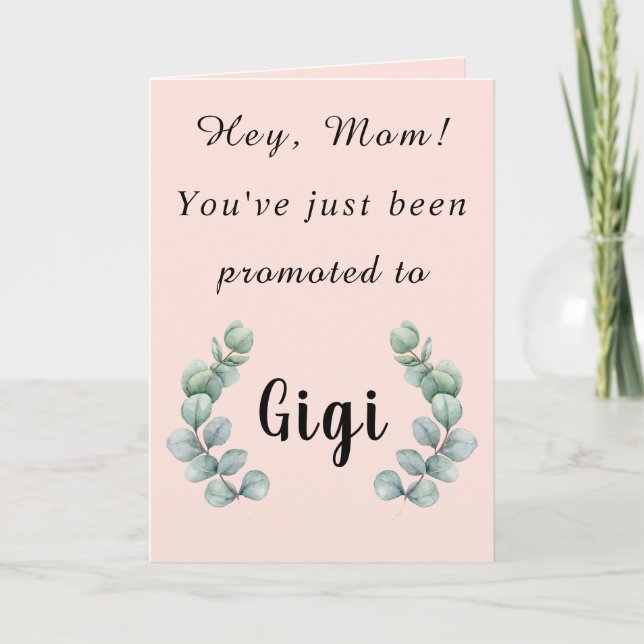 Du har precis blivit befordrad till Gigi Card Kort (Framsida)