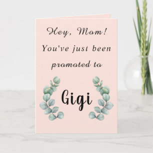 Du har precis blivit befordrad till Gigi Card Kort