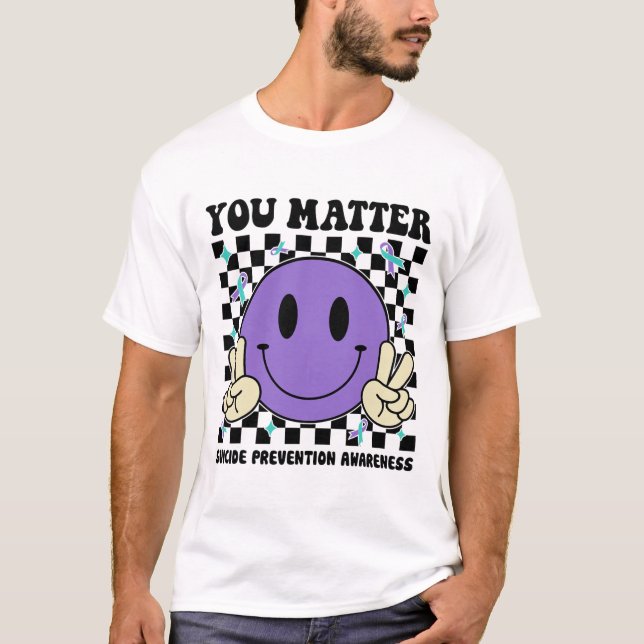 Du har problem med Lila Ribbon Suicizin Prevention T Shirt (Framsida)
