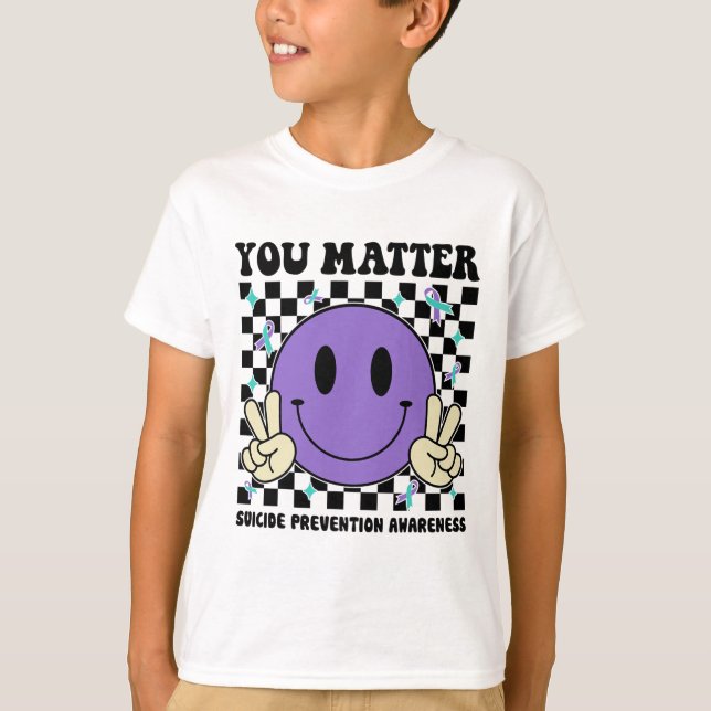 Du har problem med Lila Ribbon Suicizin Prevention T Shirt (Framsida)
