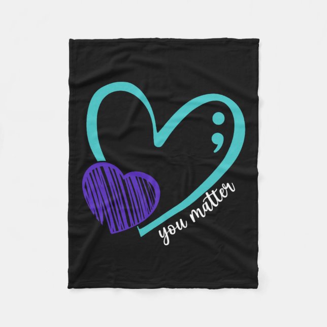 Du har problem med självmordsförebyggande medvetan fleecefilt (Framsidan)