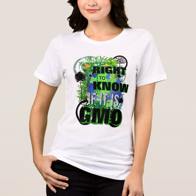 Du Har Rätt att Veta Om Det är GMO Tee Shirt (Framsida)
