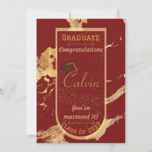 Du har skapat det Marble Studenten Card Meddelande