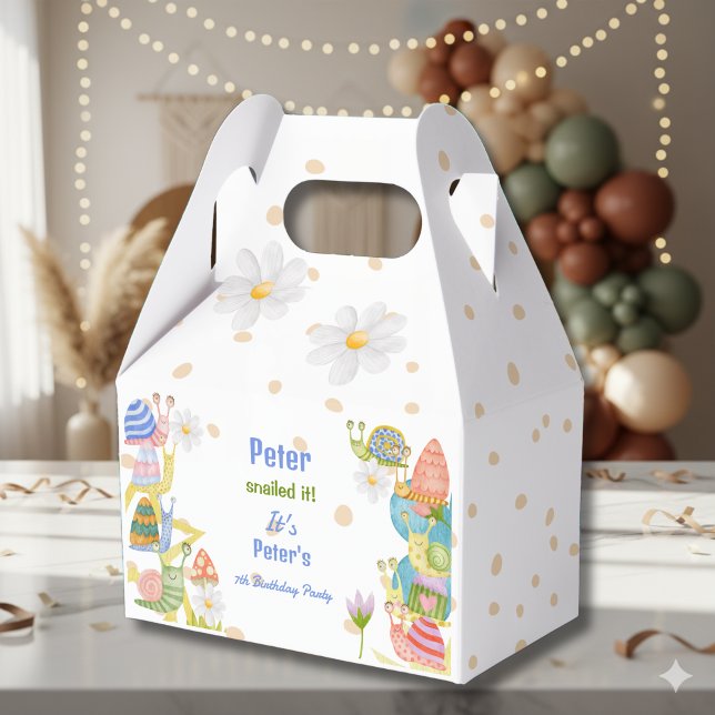 Du har snäckat det! snigel födelsedag presentaskar (Skapare uppladdad)
