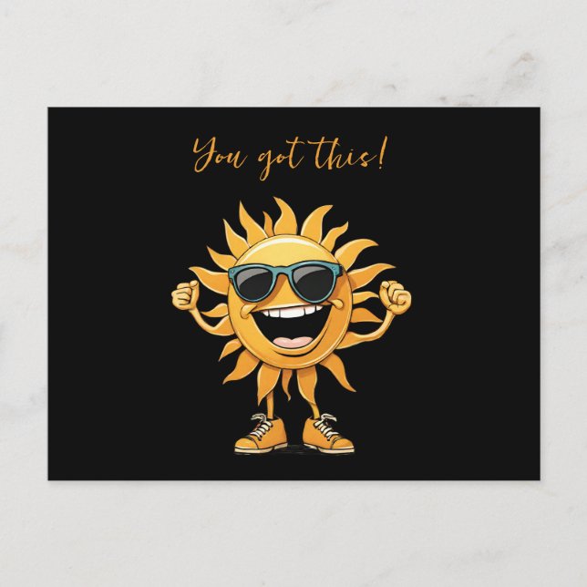Du Har Sol med solglasögon.. Vykort (Framsida)