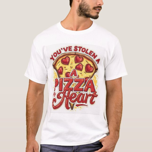 Du har stulen a Pizza My Heart T Shirt (Framsida)