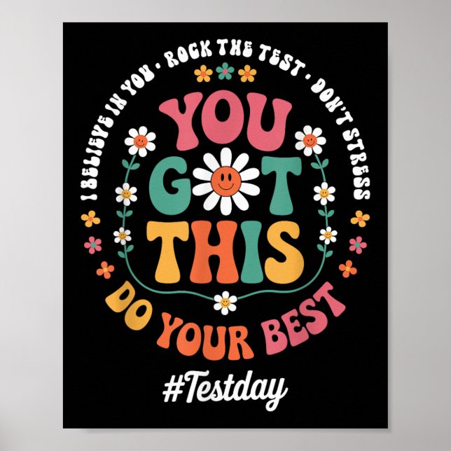 Du Har testdagen för testtillståndet i Sten Poster (Framsidan)
