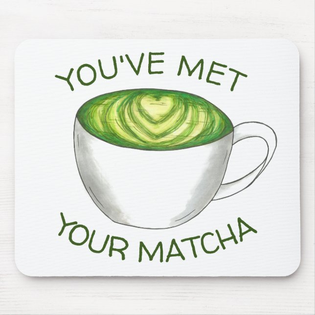 Du har träffat din Match Matcha Grönt Tea Latte Kä Musmatta (Framsidan)