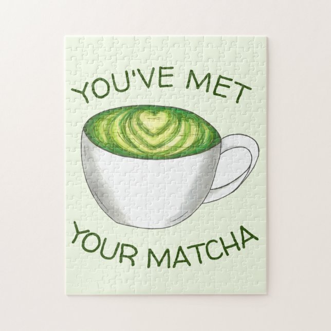 Du har träffat din Match Matcha Grönt Tea Latte Kä Pussel (Vertikal)