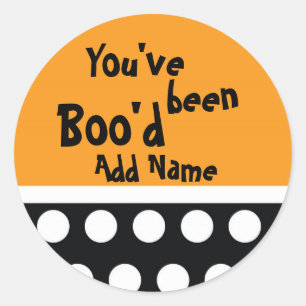 Du har varit Boo'd Treat Bag Sticker Runt Klistermärke