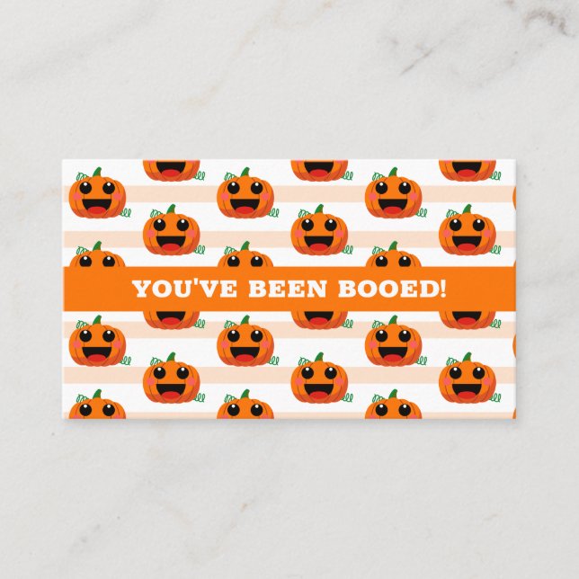 Du har varit Booed Halloween Boo Basket Visitkort (Framsida)