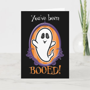 Du har varit Booed Halloween Ornate Ram Ghost Kort