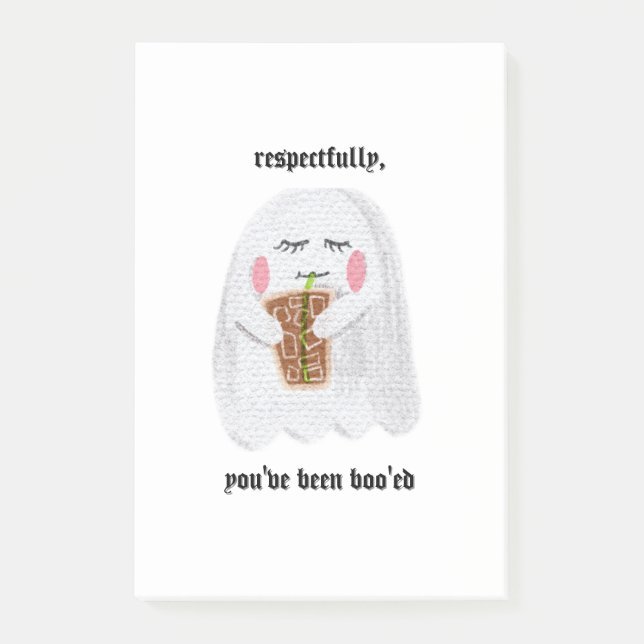 Du har varit Boo'ed Sticky Notes Post-it Block (Framsida)