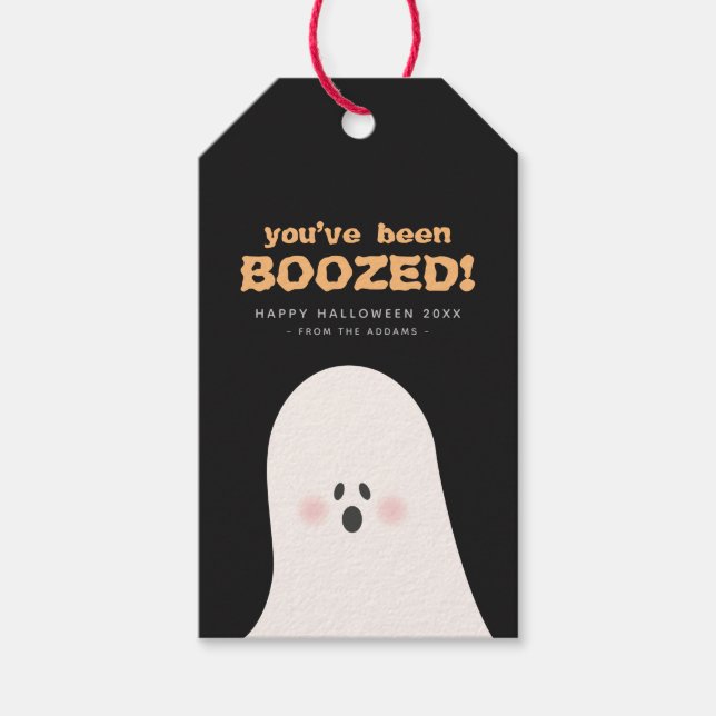 Du har varit Boozed Halloween Cute Ghost Flaska Mä Presentetikett (Framsidan)